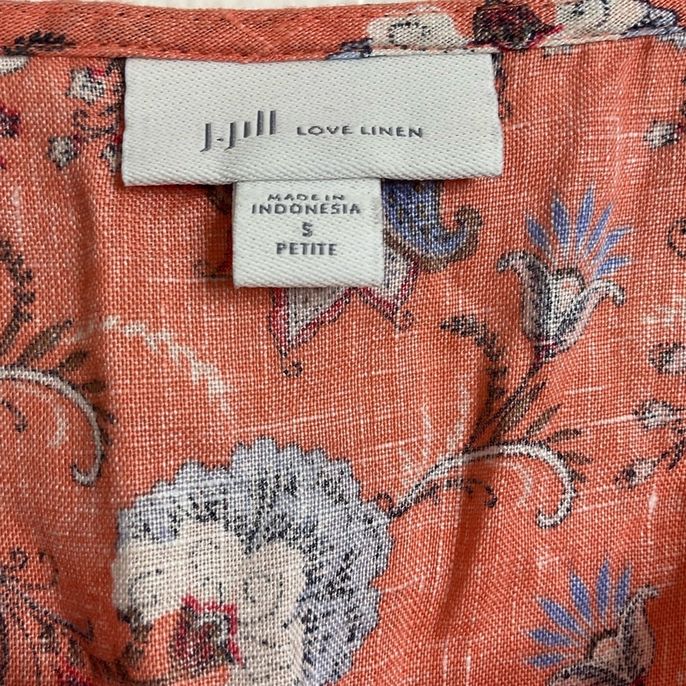J. Jill Love Linen 100% Linen Tank‎ Top Size Small Petite - Picture 4 of 5